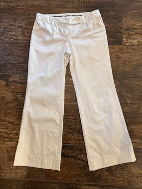 Express Editor White Wide-Leg Pants with Clean Hem